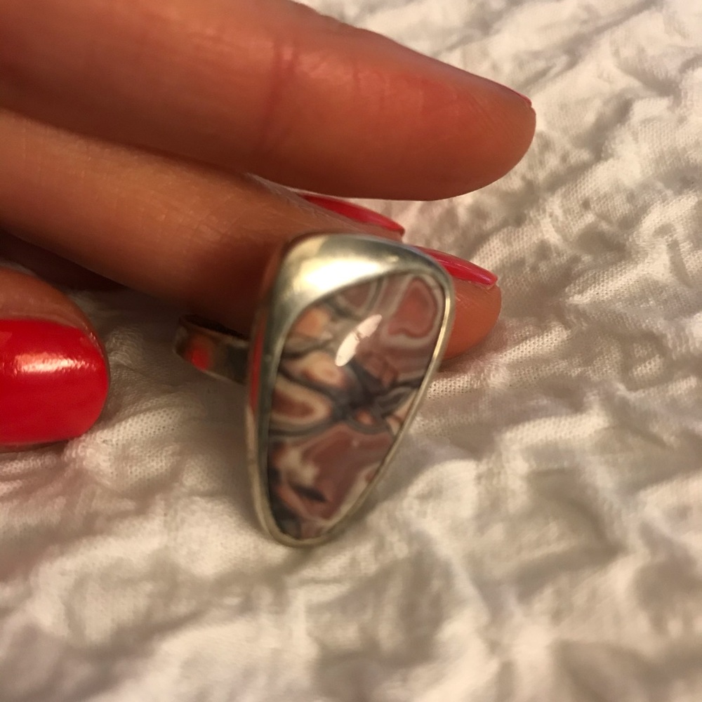 Silver Ring With Beautiful Stone - image 4